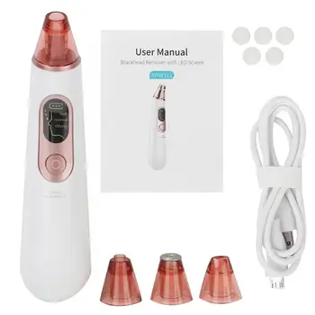 Skin Spots Removal Pen Vacuum Suction Blackhead Removal Pore Cleaner Skin Peeling Machine 4 Suction Probes LED Screen
Skin Spots Removal Pen Vacuum Suction Blackhead Removal Pore Cleaner Skin Peeling Machine 4 Suction Probes LED Screen