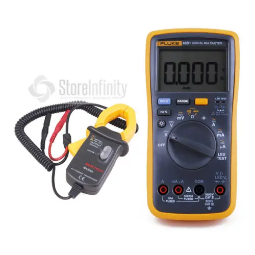 Fluke 18B+ LED AC/DC Voltage Current Digital Multimeter + Transducer AC Current Clamp Meter
Fluke 18B+ LED AC/DC Voltage Current Digital Multimeter + Transducer AC Current Clamp Meter