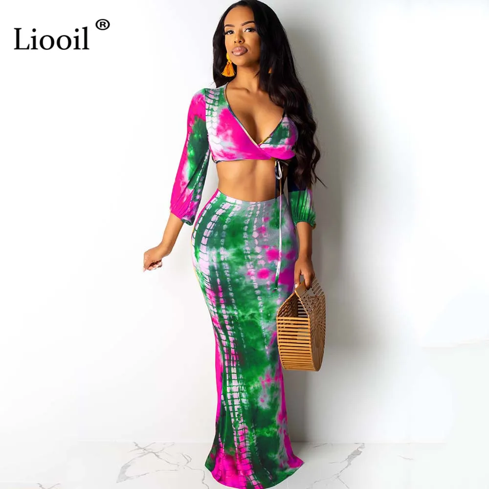 Liooil Print 2 Piece Bodycon Set Tie Dye Maxi Dress Sexy Club Wear 2019 Summer Night Out Outfits Party Tight Fitted Long Dresses
Liooil Print 2 Piece Bodycon Set Tie Dye Maxi Dress Sexy Club Wear 2019 Summer Night Out Outfits Party Tight Fitted Long Dresses