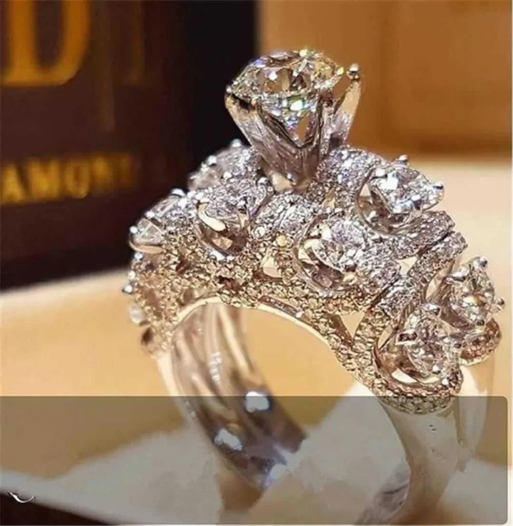 Luxury Female Crystal Zircon Ring Set Boho 925 Silver Wedding Rings Jewelry Bridal Sets Promise Engagement Rings For Women
Luxury Female Crystal Zircon Ring Set Boho 925 Silver Wedding Rings Jewelry Bridal Sets Promise Engagement Rings For Women