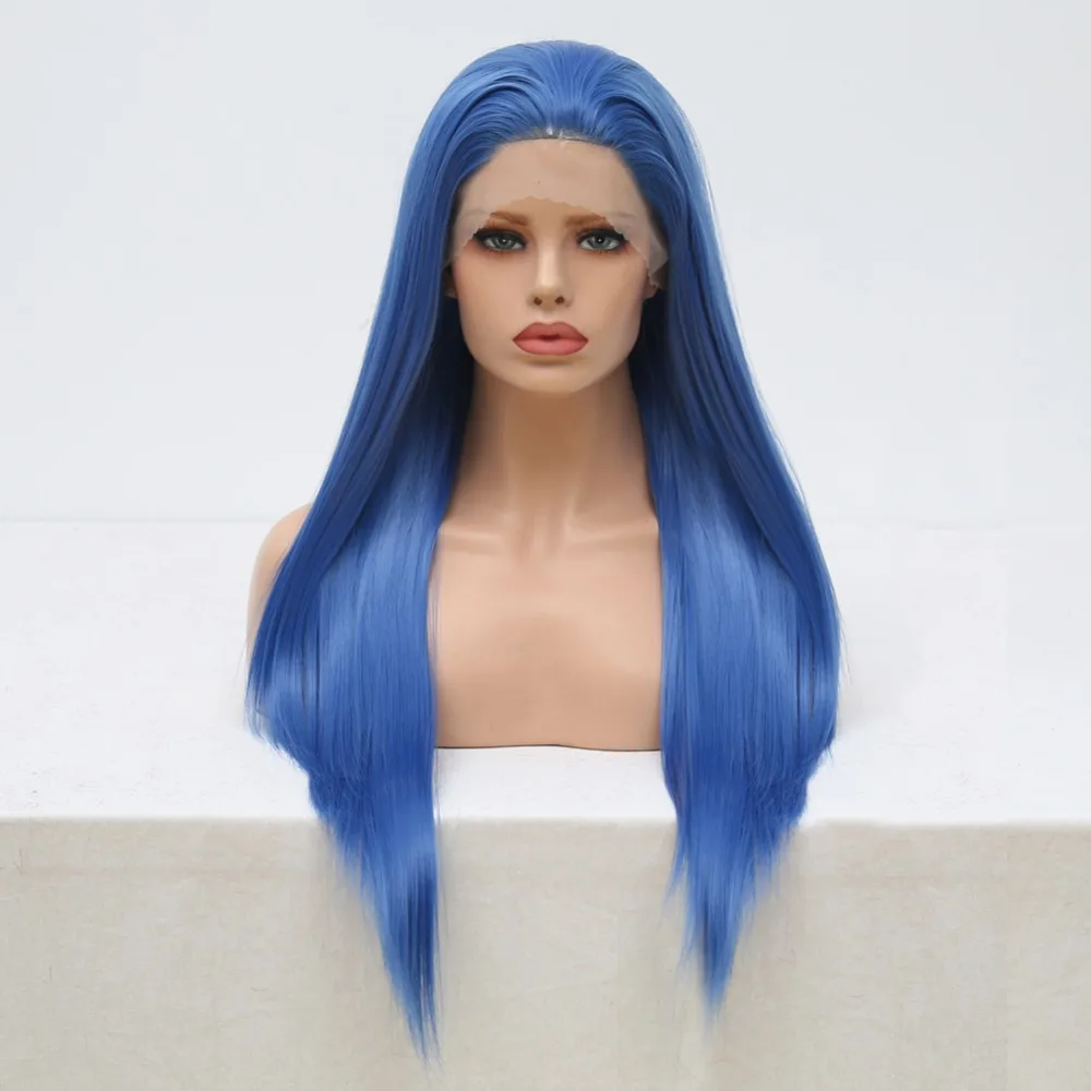 Charisma Blue Wig Long Natural Straight Hand Tied Synthetic Lace Front Wig Glueless Heat Resistant Fiber Hair For Women Wigs 
Charisma Blue Wig Long Natural Straight Hand Tied Synthetic Lace Front Wig Glueless Heat Resistant Fiber Hair For Women Wigs