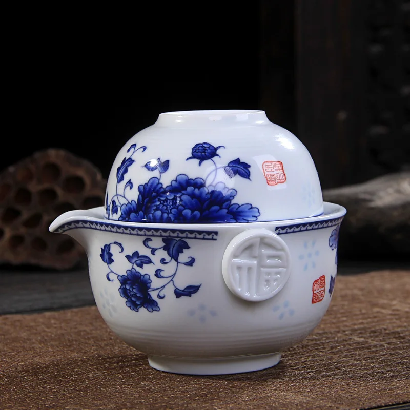Tea Set Include 1 Pot 1 Cup Elegant Gai wan Beautiful and Easy Teapot Kettle Blue and White Porcelain Tea Pot Tea Infuser
Tea Set Include 1 Pot 1 Cup Elegant Gai wan Beautiful and Easy Teapot Kettle Blue and White Porcelain Tea Pot Tea Infuser