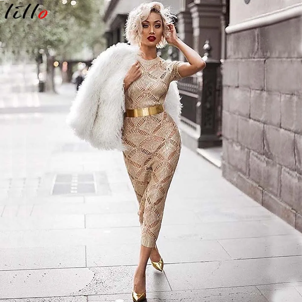 2019 New Fashion Hollow Rose Gold Knit dress Hot sexy nightclub dress Elegant and beautiful pencil dress high quality Wild dress
2019 New Fashion Hollow Rose Gold Knit dress Hot sexy nightclub dress Elegant and beautiful pencil dress high quality Wild dress