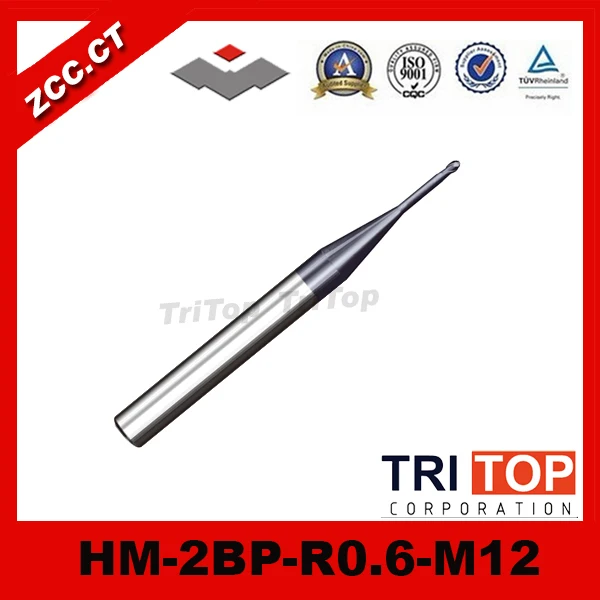 ZCC.CT HM/HMX-2BP-R0.6-M12 68HRC solid carbide 2-flute ball nose end mills with straight shank, long neck and short cutting edge
ZCC.CT HM/HMX-2BP-R0.6-M12 68HRC solid carbide 2-flute ball nose end mills with straight shank, long neck and short cutting edge