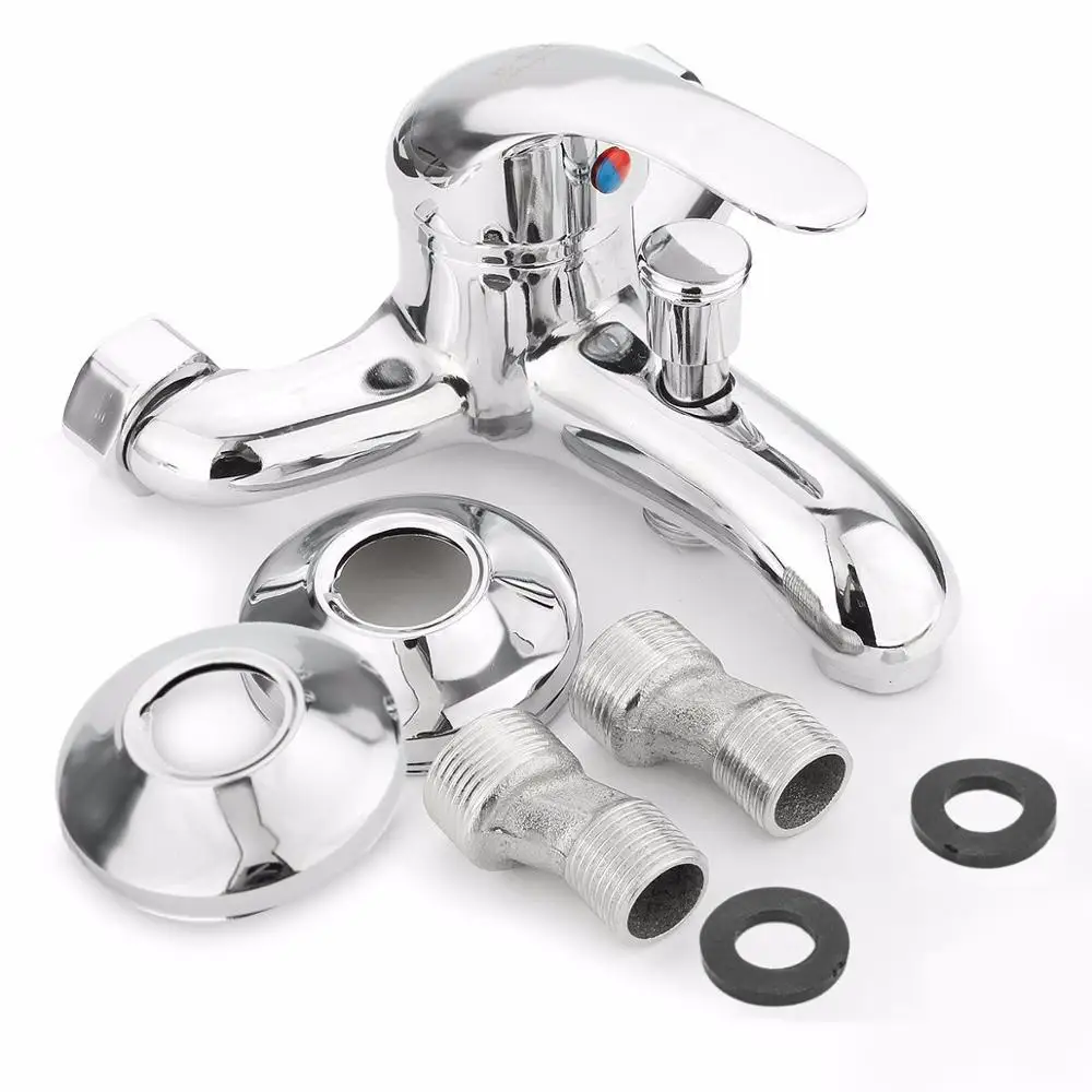 Zinc Alloy Basin Faucets Chrome Wall Mounted Hot Cold Water Dual Spout Mixer Tap Faucet Bath Shower Basin
Zinc Alloy Basin Faucets Chrome Wall Mounted Hot Cold Water Dual Spout Mixer Tap Faucet Bath Shower Basin