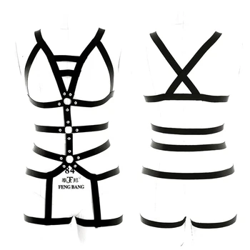 Women Body Harness Full Bondage Garter Belt Elastic Sexy Lingerie Harajuku Gothic Rivet Fetish Dance Halloween Tops Cage Bra Set
Women Body Harness Full Bondage Garter Belt Elastic Sexy Lingerie Harajuku Gothic Rivet Fetish Dance Halloween Tops Cage Bra Set