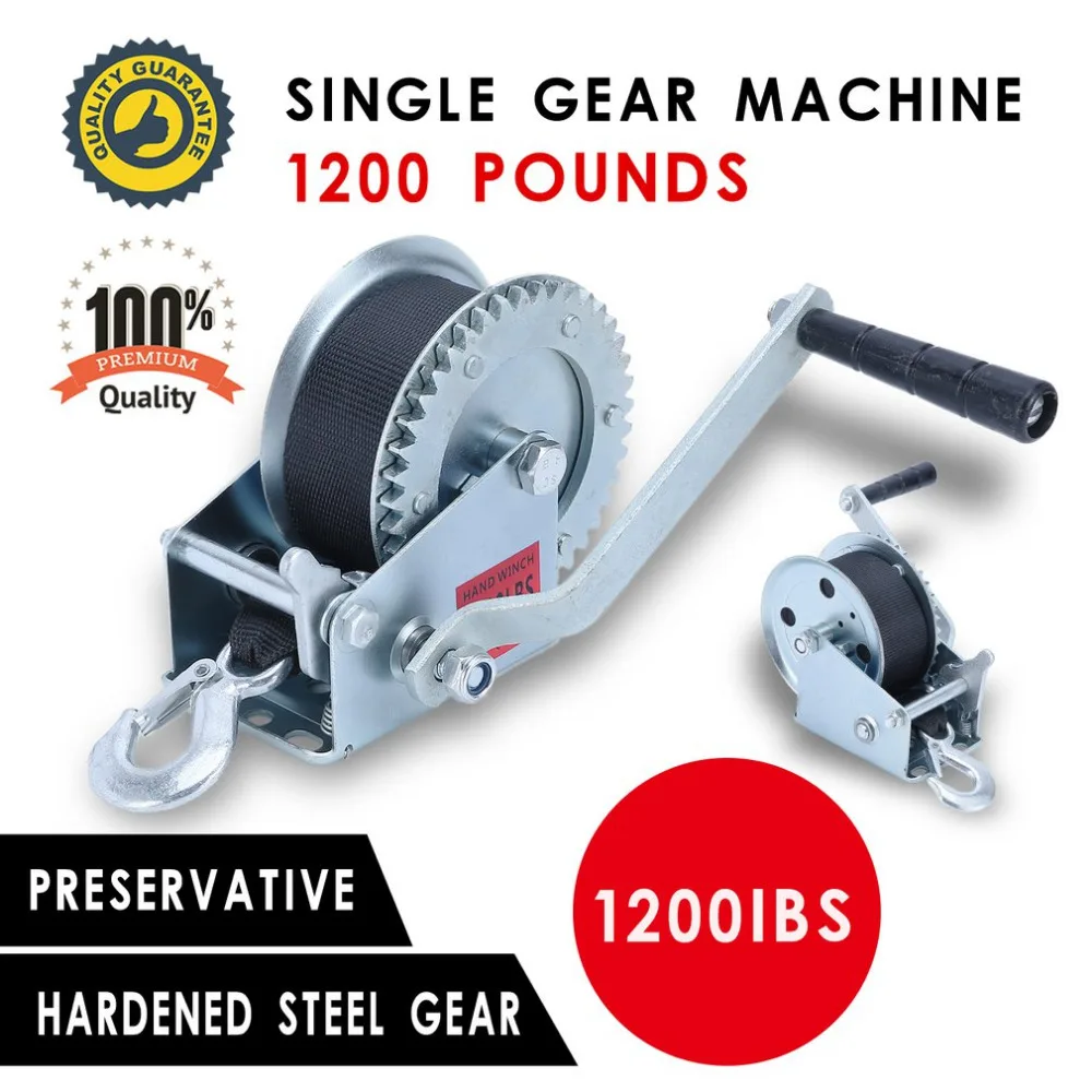 Newest KW1200 Hand Power Puller 1200lbs Manual Winch With 7M Webbing Strap Professional Boat Lifting Sling Heavy Duty Lift Winch
Newest KW1200 Hand Power Puller 1200lbs Manual Winch With 7M Webbing Strap Professional Boat Lifting Sling Heavy Duty Lift Winch