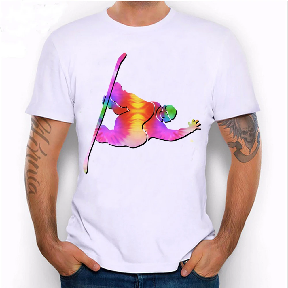 New Fashion Tie Dye Snowboarder Design Men T-shirt Short Sleeve Hipster Tops Exercise Hard T Shirts Cool Tees
New Fashion Tie Dye Snowboarder Design Men T-shirt Short Sleeve Hipster Tops Exercise Hard T Shirts Cool Tees