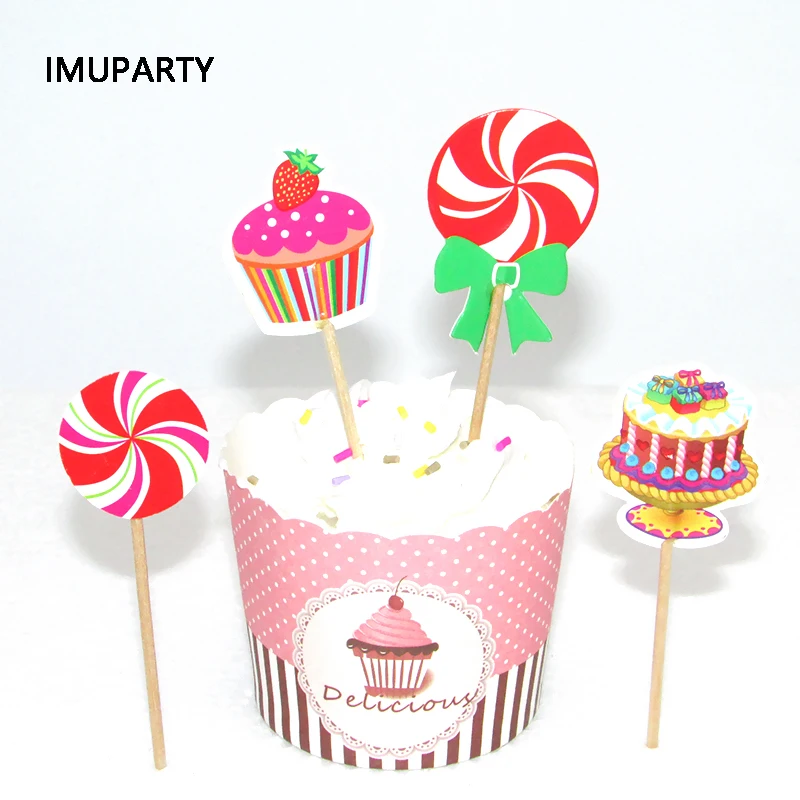 24pcs Lollipop Cupcake Toppers with Bamboo Stick Wedding Birthday Party Decorations Cake Decorating Supplies Candy Decor
24pcs Lollipop Cupcake Toppers with Bamboo Stick Wedding Birthday Party Decorations Cake Decorating Supplies Candy Decor