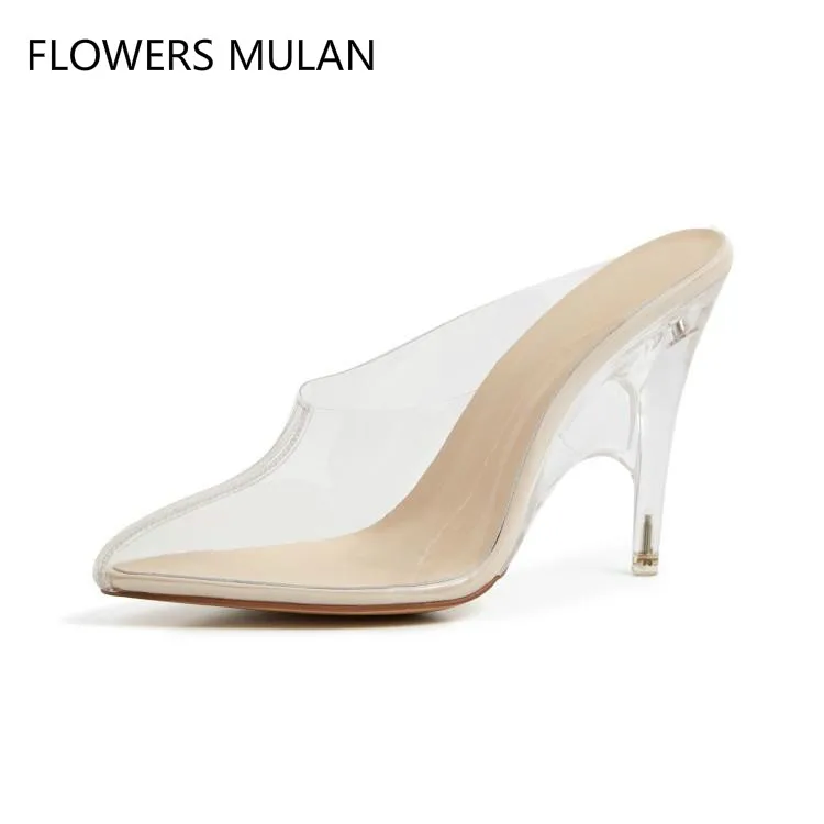 Fashion Transparent PVC Upper High Clear Heel Lady Slingbacks Pointed Toe Slip On Zapatos De Mujer Runway 2019 Stilettos Shoes
Fashion Transparent PVC Upper High Clear Heel Lady Slingbacks Pointed Toe Slip On Zapatos De Mujer Runway 2019 Stilettos Shoes