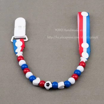 MIYOCAR Any name white and blue beads safe and funny Hand made dummy clip holder pacifier clips soother chain
MIYOCAR Any name white and blue beads safe and funny Hand made dummy clip holder pacifier clips soother chain