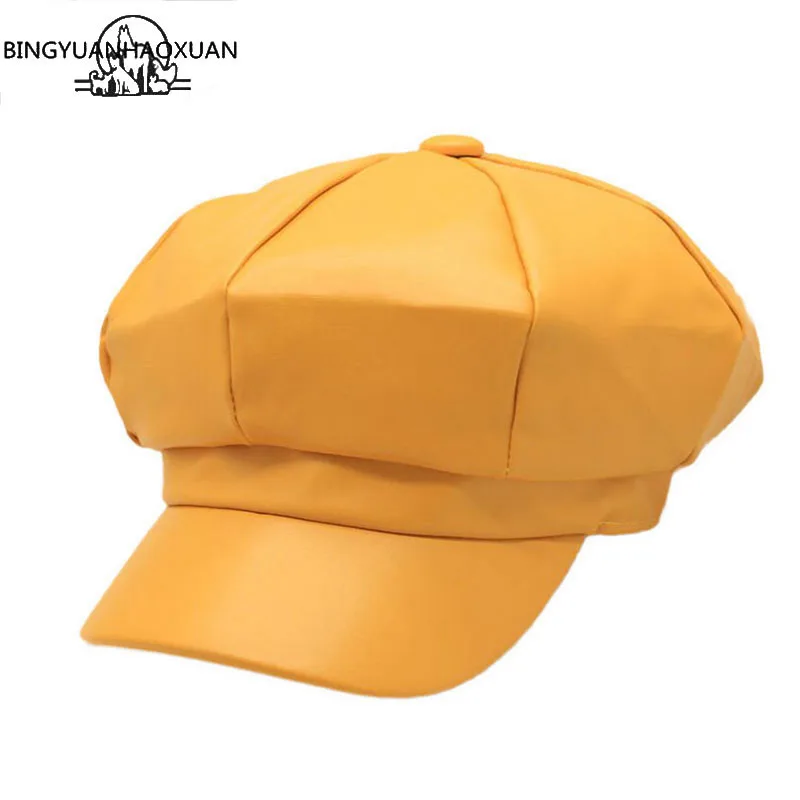 2019 New Arrivals Fashion Women PU Leather Octagonal Caps Newsboy Cap Vintage Bonnet Beret Style Retro Leather Hat
2019 New Arrivals Fashion Women PU Leather Octagonal Caps Newsboy Cap Vintage Bonnet Beret Style Retro Leather Hat