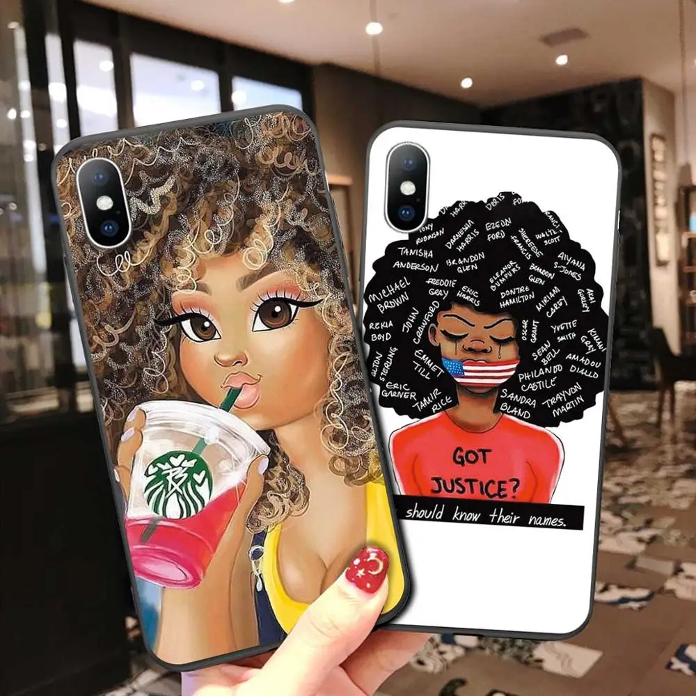 KJOEW Babaite Queen Afro Melanin Poppin black girl Soft TPU Shell Phone Cover for iPhone X XR Xs Max 7 7S 8 8Splus 6plus 6splus
KJOEW Babaite Queen Afro Melanin Poppin black girl Soft TPU Shell Phone Cover for iPhone X XR Xs Max 7 7S 8 8Splus 6plus 6splus