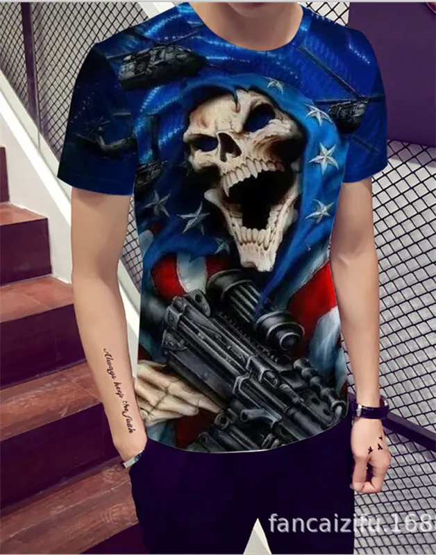 Summer new men's 3DT shirt fashion T-shirt jacket skull 3D hip-hop T-shirt brand men's T-shirt hoisting
Summer new men's 3DT shirt fashion T-shirt jacket skull 3D hip-hop T-shirt brand men's T-shirt hoisting