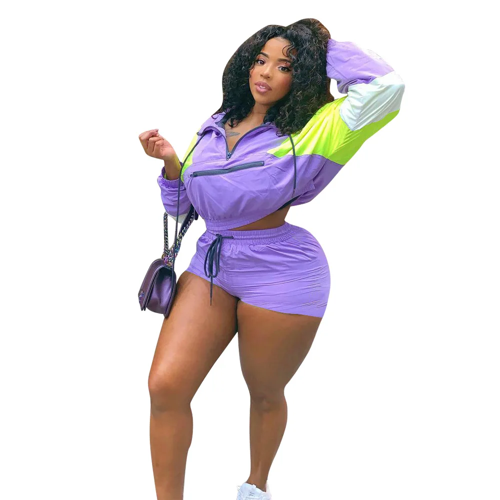 2019 New Women Casual Sport Two Piece Tracksuit Set Long Sleeve Hooded Trench Top & Shorts Suit Outfit S-2XL LD8311
2019 New Women Casual Sport Two Piece Tracksuit Set Long Sleeve Hooded Trench Top & Shorts Suit Outfit S-2XL LD8311