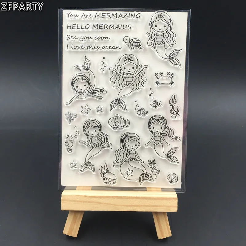 ZFPARTY Lovely Mermaid Transparent Clear Silicone Stamp/Seal for DIY scrapbooking/photo album Decorative clear stamp sheets
ZFPARTY Lovely Mermaid Transparent Clear Silicone Stamp/Seal for DIY scrapbooking/photo album Decorative clear stamp sheets