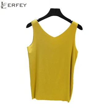 LERFEY Women Summer Tank Sleeveless V Neck Tops Loose Singlets Knitted Vest Slim T Shirts Soild Color Girls Tees Camisetas
LERFEY Women Summer Tank Sleeveless V Neck Tops Loose Singlets Knitted Vest Slim T Shirts Soild Color Girls Tees Camisetas
