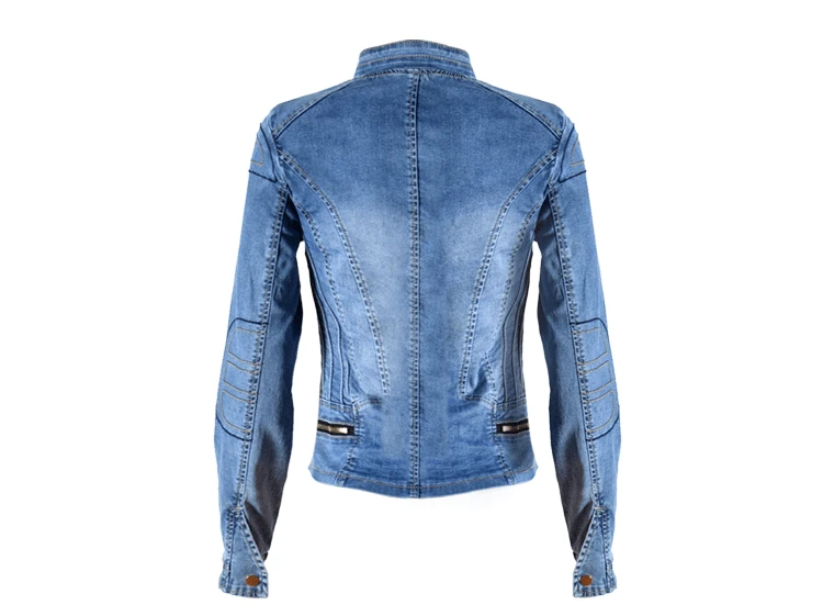2017 New Hot Sale Popular Women Baseball Jackets Stretch Denim Jacket Multi-zipper Short Motor Style Chaqueta Female Denim Coats (11)