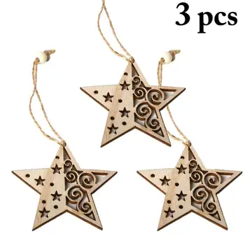 3pcs New Year Natural Wood Christmas Tree Ornament Wooden Hanging Pendants Gifts Snow Elk Christmas Decora adornos de navidad
3pcs New Year Natural Wood Christmas Tree Ornament Wooden Hanging Pendants Gifts Snow Elk Christmas Decora adornos de navidad