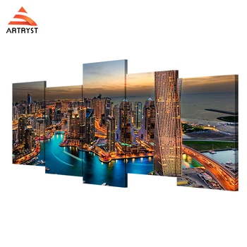 Artryst HD print modern city night picture picture and poster large 5 piece canvas painting wall art set for living room AR099
Artryst HD print modern city night picture picture and poster large 5 piece canvas painting wall art set for living room AR099