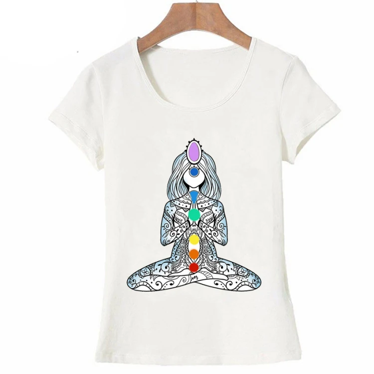 Yo ga woman buddha mandala chakra energy lotus power centers Zen t-shirt summer women short sleeve woman tops cute girl tees
Yo ga woman buddha mandala chakra energy lotus power centers Zen t-shirt summer women short sleeve woman tops cute girl tees