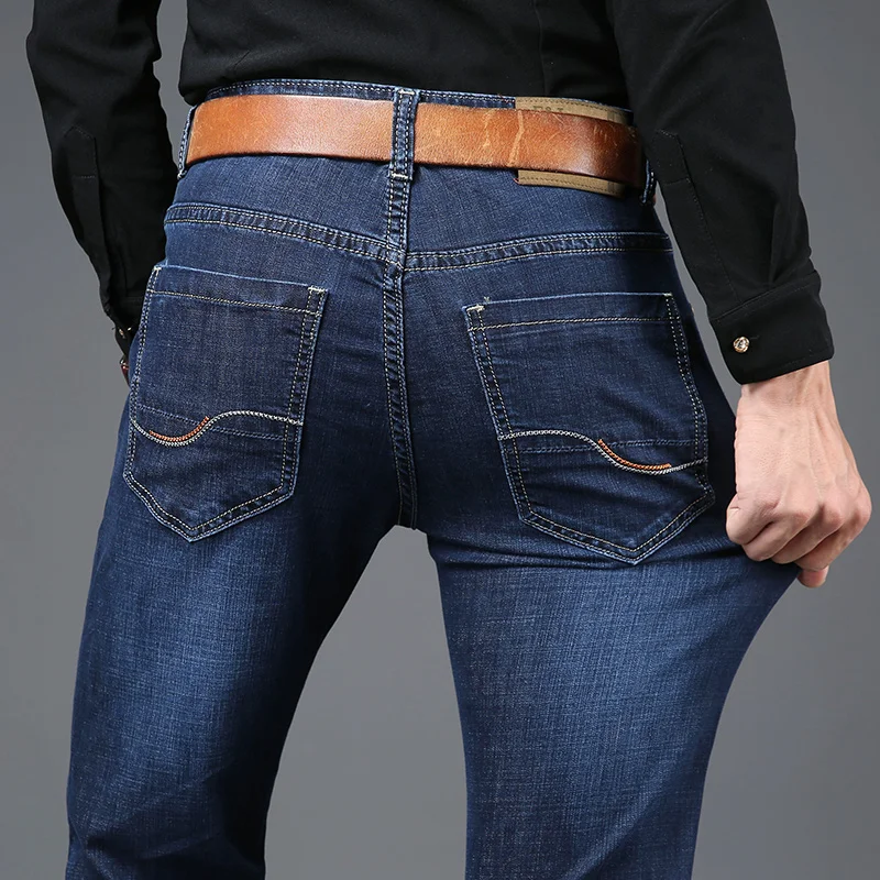 High Quality Brand Fashion Casual Jeans Men Blue Straight Slim Thin Jeans Pants Men Cotton Trousers Homme Big Size Plus 
High Quality Brand Fashion Casual Jeans Men Blue Straight Slim Thin Jeans Pants Men Cotton Trousers Homme Big Size Plus