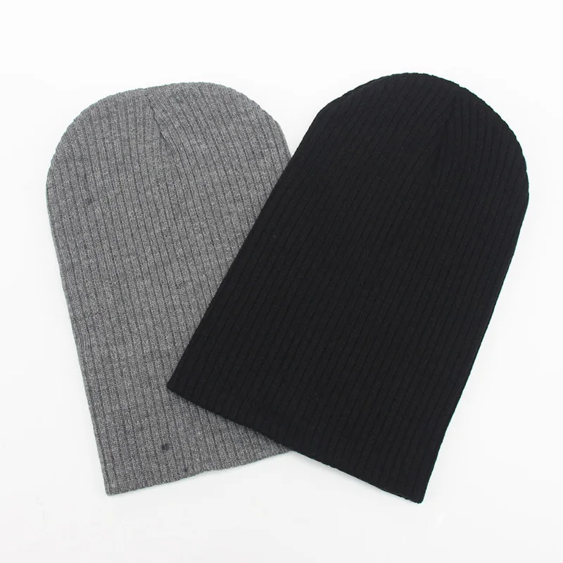 Autumn Winter Skullies Beanie Kintted Cap Women Men Solid Color Outdoor Warm Wool Hat Fashion Unisex Striped Knit Hats CP0270 (8)
