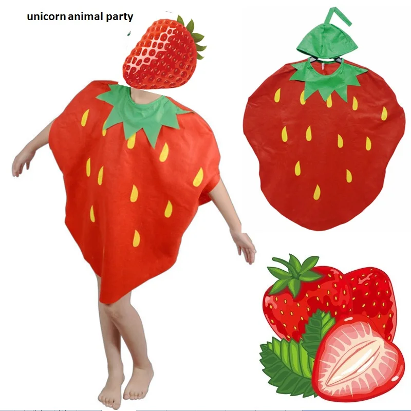 Children's Day Kindergarten Performance Clothing Non-woven Fabrics Strawberry one-time Cosplay Clothing Suit Fruits Clothing
Children's Day Kindergarten Performance Clothing Non-woven Fabrics Strawberry one-time Cosplay Clothing Suit Fruits Clothing