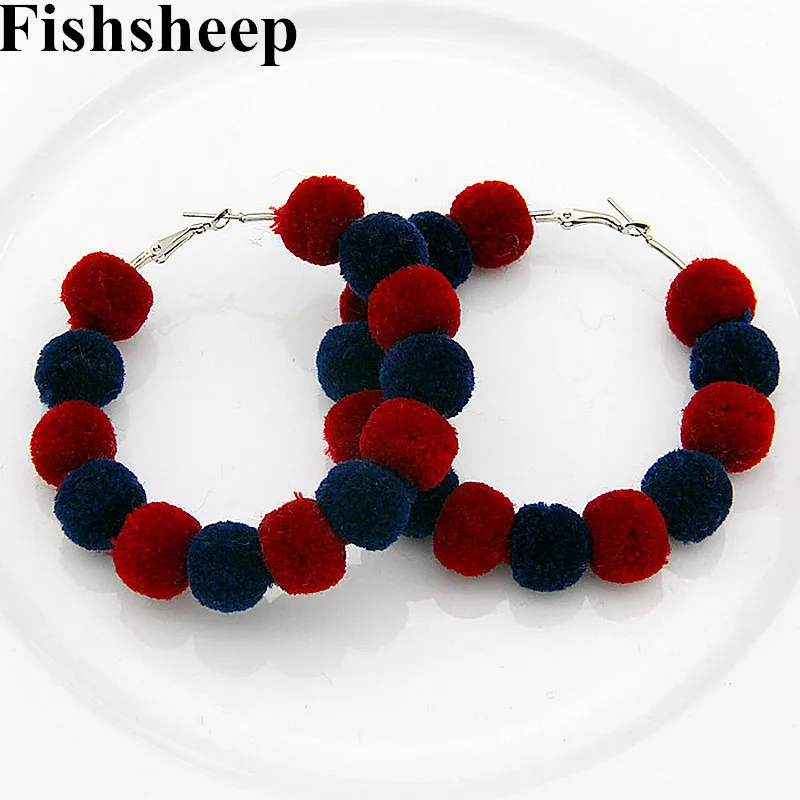 FishSheep Bohemian Pom Pom Earrings Ethnic Round Big Circle Cotton Ball Dangle Earrings For Women Fashion Jewelry Brincos
FishSheep Bohemian Pom Pom Earrings Ethnic Round Big Circle Cotton Ball Dangle Earrings For Women Fashion Jewelry Brincos