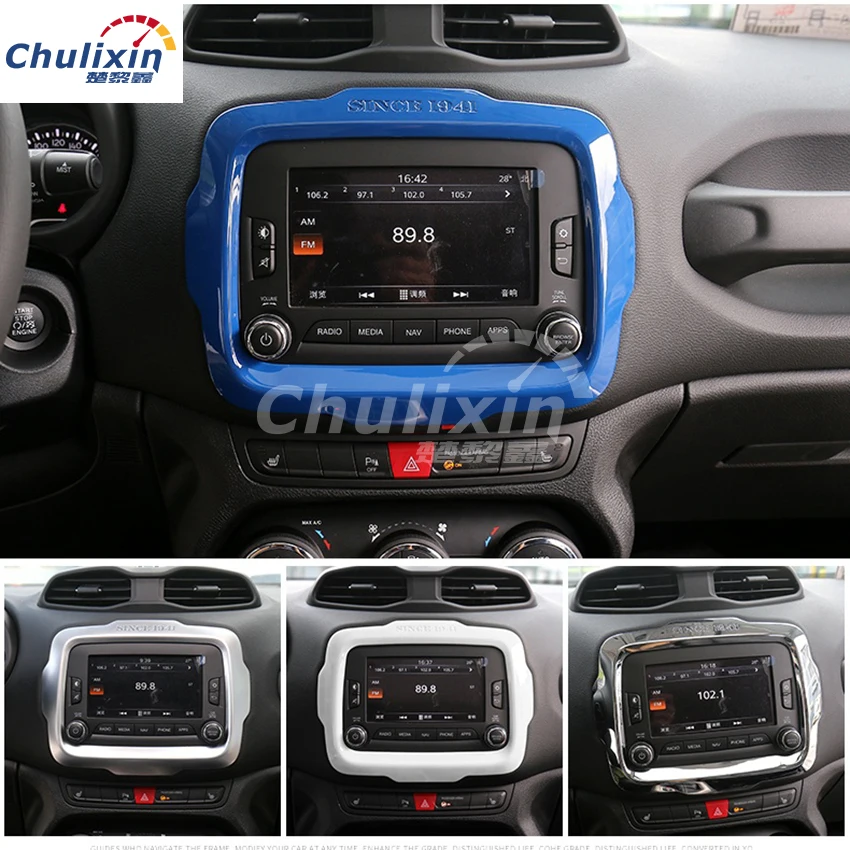 Free shipping 1pc for 2015 2016 JEEP Renegade 5'' Screen ABS Chrome Car Accessories Center Console Navi Navigation Panel Cover
Free shipping 1pc for 2015 2016 JEEP Renegade 5'' Screen ABS Chrome Car Accessories Center Console Navi Navigation Panel Cover