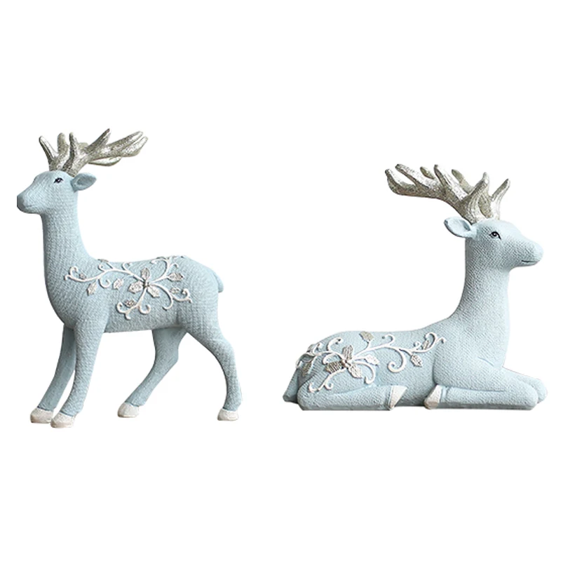 Europe Style Simple Deer Miniatures Model Blue Resin Crafts Creative Deer Figurines Wedding Garden Home Decoration Accessories
Europe Style Simple Deer Miniatures Model Blue Resin Crafts Creative Deer Figurines Wedding Garden Home Decoration Accessories