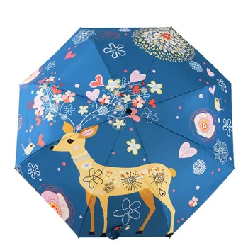 Three Folding Art Oil Painting Umbrella Rain Women Sunny Waterproof Umbrellas Novelty Items Gift paraguas Parasol Cute Elk
Three Folding Art Oil Painting Umbrella Rain Women Sunny Waterproof Umbrellas Novelty Items Gift paraguas Parasol Cute Elk