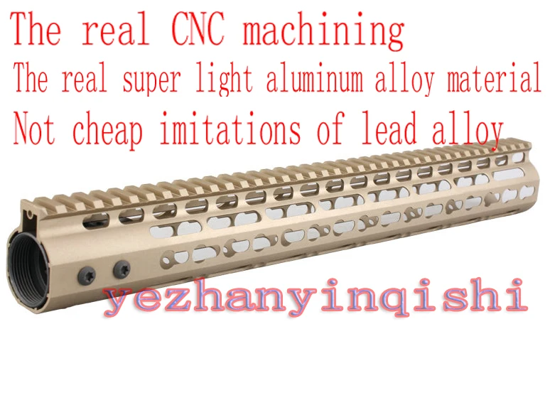 One-piece Real CNC lightweight aluminum alloy 15 inch TAN handguard rail system for AR-15/M4/M16 - Free shipping
One-piece Real CNC lightweight aluminum alloy 15 inch TAN handguard rail system for AR-15/M4/M16 - Free shipping
