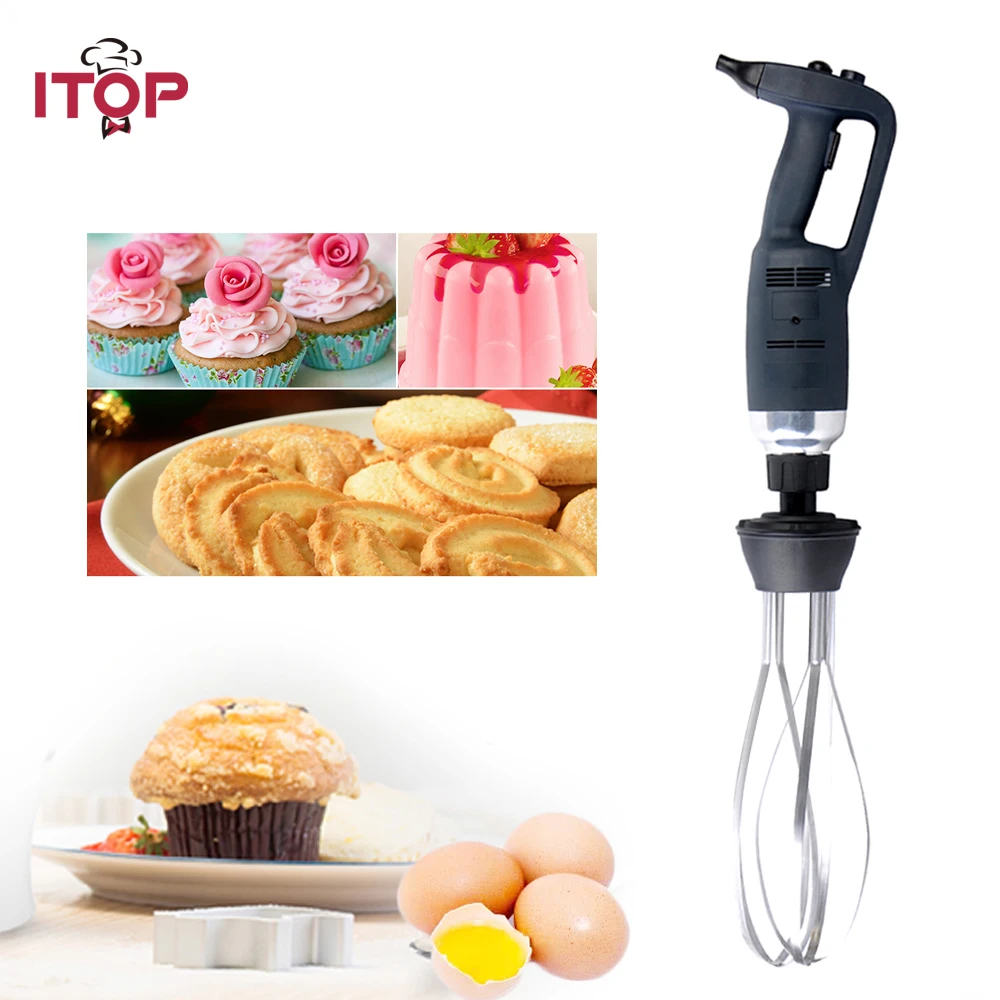 

ITOP 350W/500W Electric Egg Beater Immersion Blender with Whisk Commercial Heavy Duty Food Mixer Machine Fruit Vegetable Mixing