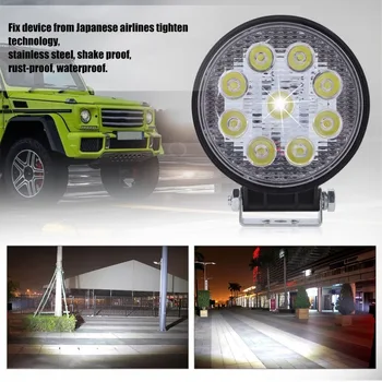 27W Flood Beam Led Bulbs Floodlight Headlight Work Light Lamp Portable Round Bar Lamp For Boat Tractor Truck Off-Road Cars
27W Flood Beam Led Bulbs Floodlight Headlight Work Light Lamp Portable Round Bar Lamp For Boat Tractor Truck Off-Road Cars