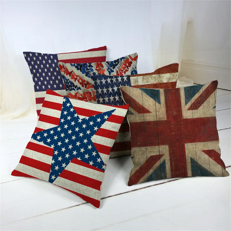 British UK USA Antique Cushion Covers Rice word Flag Pillow Case Sofa Farmhouse Home Decorative Throw Couch Pillows Accessories
British UK USA Antique Cushion Covers Rice word Flag Pillow Case Sofa Farmhouse Home Decorative Throw Couch Pillows Accessories