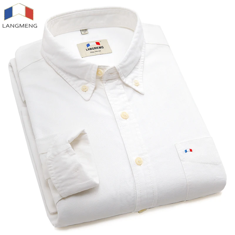 Langmeng 2017 New 100% Cotton Men Long Sleeve Slim Fit Business Dress Shirts Men Stylish Fashion Casual Shirt Camisa Masculina
Langmeng 2017 New 100% Cotton Men Long Sleeve Slim Fit Business Dress Shirts Men Stylish Fashion Casual Shirt Camisa Masculina