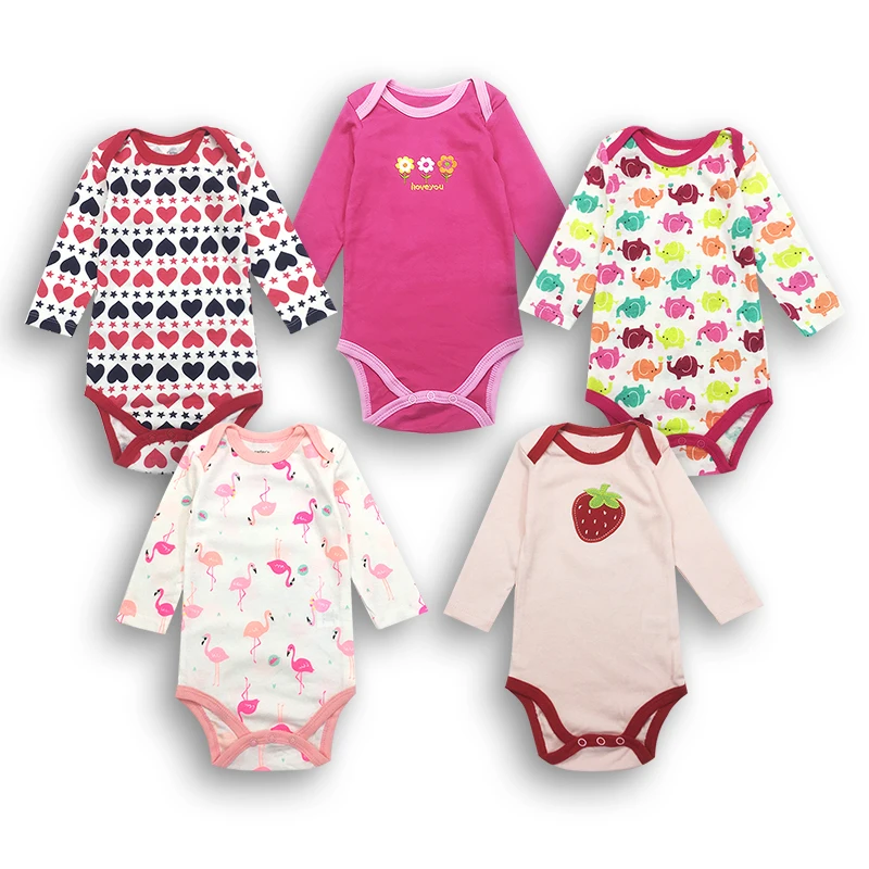 random 5pieces/lot Newborn Baby girl Clothes Cartoon Printed long sleeve cotton Baby girl Bodysuits kid Clothing
random 5pieces/lot Newborn Baby girl Clothes Cartoon Printed long sleeve cotton Baby girl Bodysuits kid Clothing