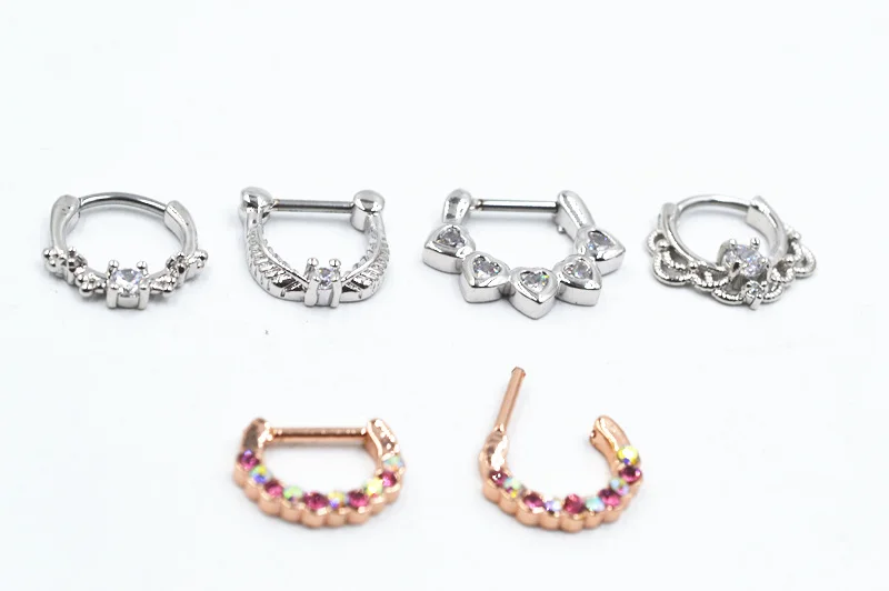 Lot10pcs 16G~1.2mm NEW CZ Clicker Hoop Septum Jewerly Nose Ring Nose/Ear Hoop Ring Body Piercing
Lot10pcs 16G~1.2mm NEW CZ Clicker Hoop Septum Jewerly Nose Ring Nose/Ear Hoop Ring Body Piercing