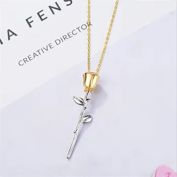 LULU-PIG New Style Hot 925 silver Korean Golden Rose Necklace Fashion Flow High Quality Silver Jewelry DZ337
LULU-PIG New Style Hot 925 silver Korean Golden Rose Necklace Fashion Flow High Quality Silver Jewelry DZ337