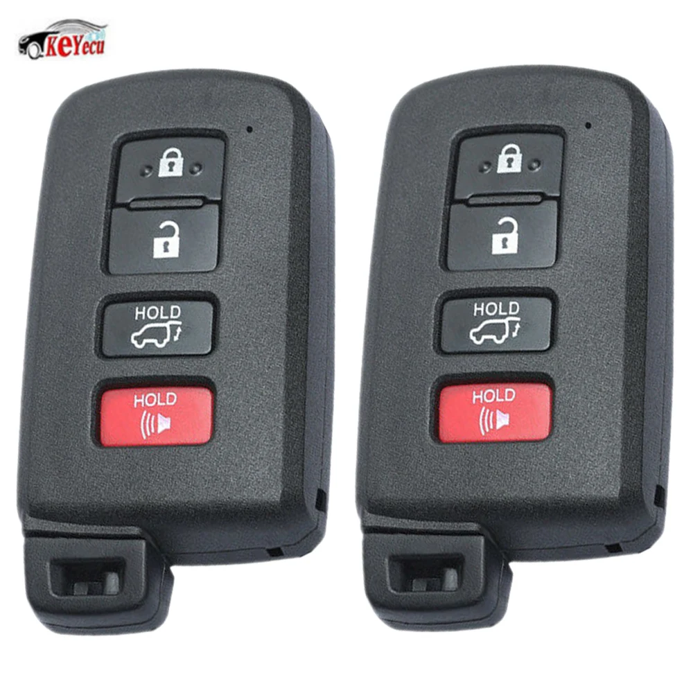 KEYECU 2 Pcs/lot Replacement Remote Key Shell Case Fob 4 Button for Toyota Corolla Avalon Camry HYQ14FBA
KEYECU 2 Pcs/lot Replacement Remote Key Shell Case Fob 4 Button for Toyota Corolla Avalon Camry HYQ14FBA