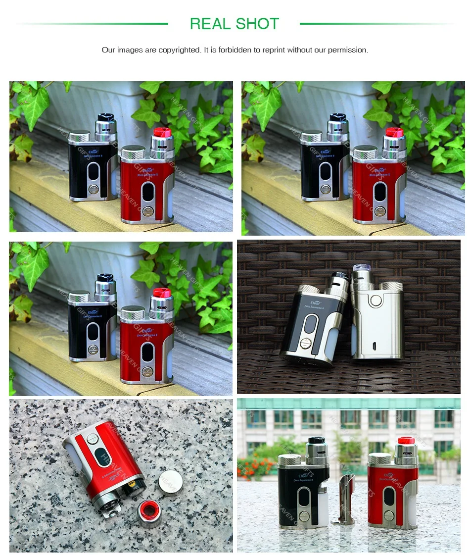 Original Eleaf IStick Pico Squeeze 2 Kit with Coral 2 RDA & 8ml Squonk Bottle Max 100W Output No 18650 Battery Box Mod Vape Kit