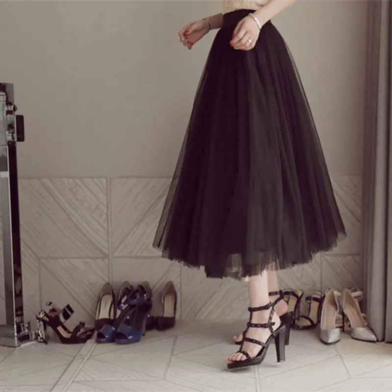 Womens Adult Ice Silk Lining Three Layer Tulle Skirt Pleated Princess Maxi A-Line Overlay Flare Bouffant Puffy Wide Waistb
Womens Adult Ice Silk Lining Three Layer Tulle Skirt Pleated Princess Maxi A-Line Overlay Flare Bouffant Puffy Wide Waistb