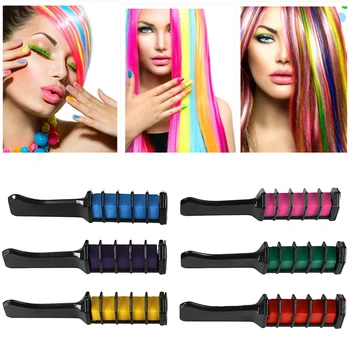 6PCS Temporary Hair Chalk Comb-Disposable Powder Hair Color Chalk Hair Dyeing Tool For Party Nightclubs Festivals DIY Cosplay
6PCS Temporary Hair Chalk Comb-Disposable Powder Hair Color Chalk Hair Dyeing Tool For Party Nightclubs Festivals DIY Cosplay