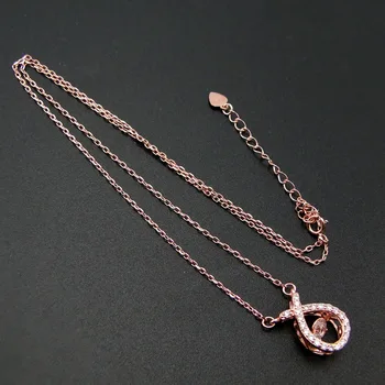 Fine Necklace 100% 925 Sterling Silver Pendant Dancing CZ Crystal Pendant Necklace Rose Gold Plated Women Jewelry with Chain
Fine Necklace 100% 925 Sterling Silver Pendant Dancing CZ Crystal Pendant Necklace Rose Gold Plated Women Jewelry with Chain