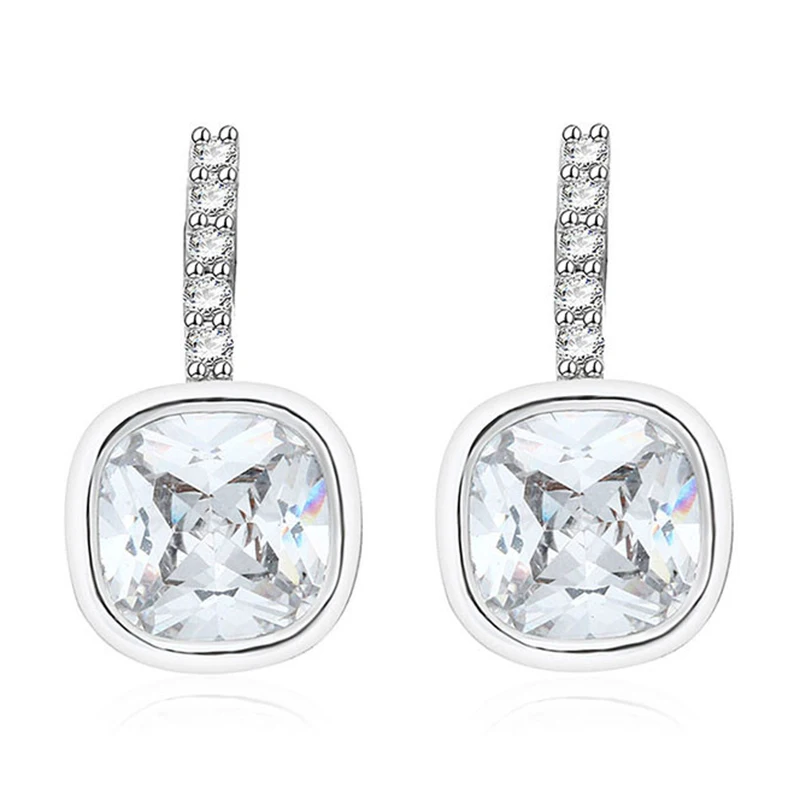 Cubic Zirconia Stud Earrings For Women Girls Silver Color Copper Female Earring Fashion Wedding Party Ear Jewelry Brincos 2019
Cubic Zirconia Stud Earrings For Women Girls Silver Color Copper Female Earring Fashion Wedding Party Ear Jewelry Brincos 2019