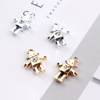 50pcs/lot Imitation Rhinestone decoration Alloy Cartoon Robots Shape Metal Charms Diy Jewelry Necklace/Bracelet Pendants
50pcs/lot Imitation Rhinestone decoration Alloy Cartoon Robots Shape Metal Charms Diy Jewelry Necklace/Bracelet Pendants