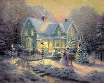 Blessings of Christmas Thomas Kinkade HD Canvas Wall Pictures Art Painting Print Living Room Bedroom Home Decoration No frame
Blessings of Christmas Thomas Kinkade HD Canvas Wall Pictures Art Painting Print Living Room Bedroom Home Decoration No frame