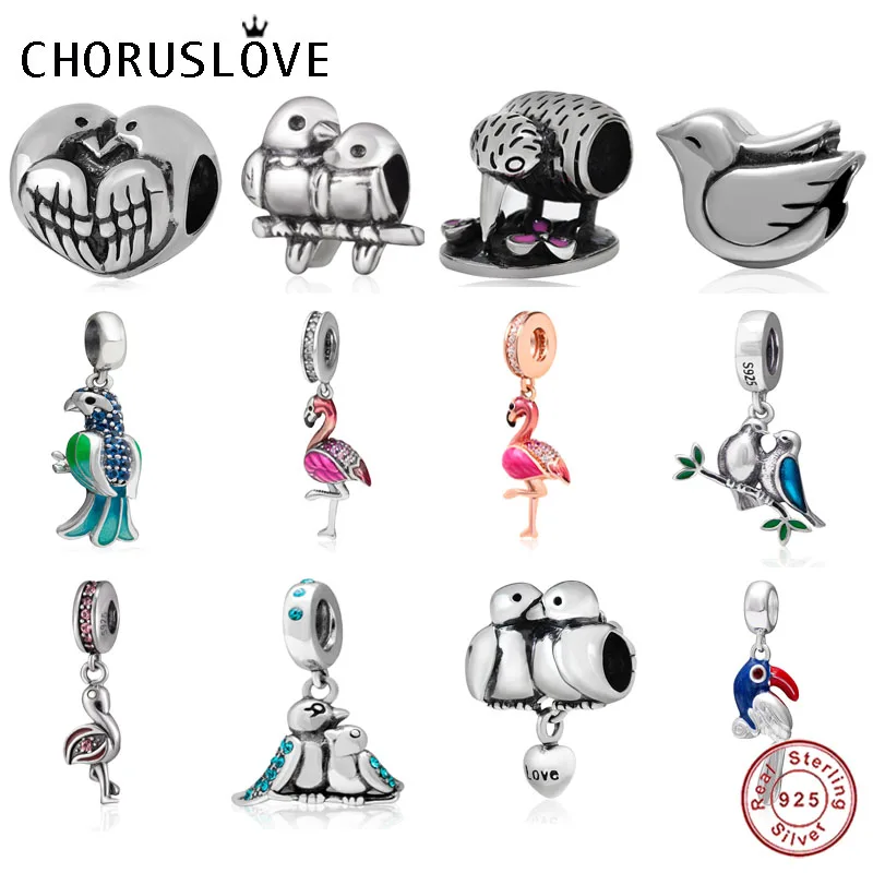 Choruslove Love Birds Charm 925 Sterling Silver Bead fit Original Pandora Charms Anniversary Valentine's Day DIY Bracelet Making
Choruslove Love Birds Charm 925 Sterling Silver Bead fit Original Pandora Charms Anniversary Valentine's Day DIY Bracelet Making