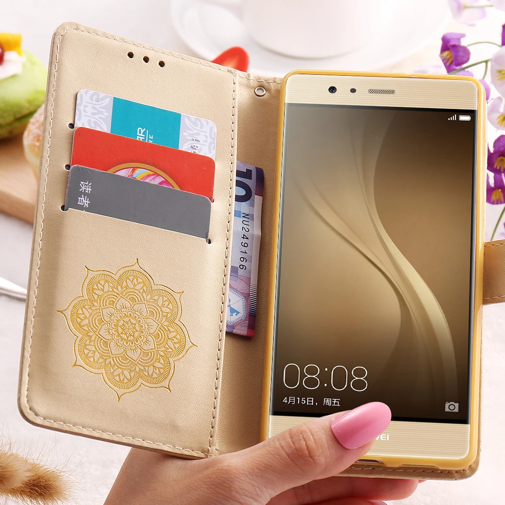 Чехол книжка FLOVEME для Huawei P9 Lite P10 кожаный чехол Ascend iPhone 7 6 6S Plus 5 аксессуары